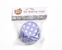 Baking cup Polkadots purple 50x33 mm