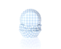 Mini Baking cup Gingham baby blue 35x23 mm