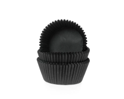 Mini cupcake liner  black 35x23 mm