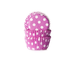 MINI cupcake liner polkadot pink 35x23 mm