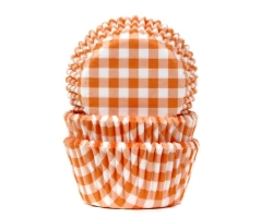 Baking case Gingham Orange 50x33 mm