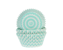 Baking cups Chevron Mint 50x33mm
