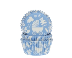 Baking cup Newborn blue 50x33mm