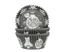 Baking cups Blackboard Christmas 50x33 mm