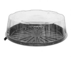 Cake dome for cake 20 cm - Black case and clear lid