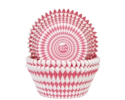 OUTLET Baking cups Harlequino red 50x33 mm