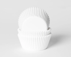 cupcake liners  white 50x33 mm