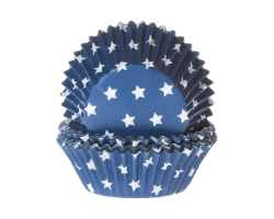 Baking cup Stars blue 50x33 mm