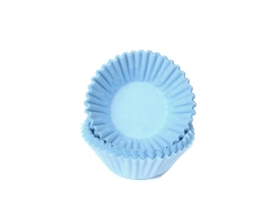 baking cups chocolate/petit four pastel blue 25x19mm