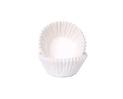baking cups WHITE petit four/chocolade 25x19mm