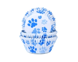 Baking cups Paws blue 50x33mm