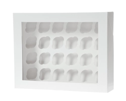 MINI 24 cupcakebox WHITE 9 cm- 2 pcs in a retail pack