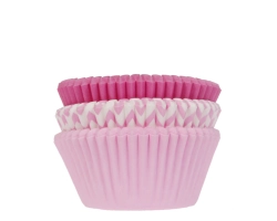 75 Baking cases assorted PINK 50x33mm