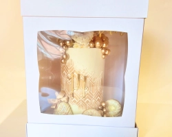 High (35.5cm) cakebox with window 30.5x30.5x35.5cm