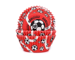 baking cups Goal red 50x33mm