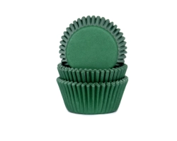 MINI baking cases Dark Green 35x23mm