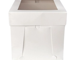 25cm hoge taartdoos met venster in losse deksel 25x25x25cm