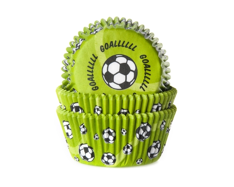 Cupcake liner Goal! green 50x33 mm