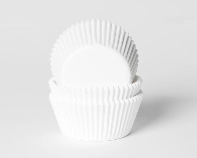 Cupcake liners white 50x33 mm