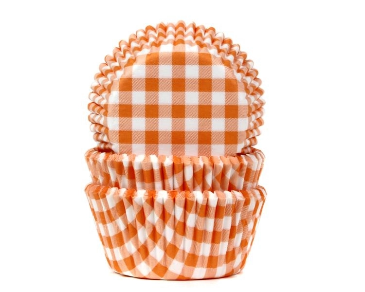 OUTLET Baking case Gingham Orange 50x33 mm