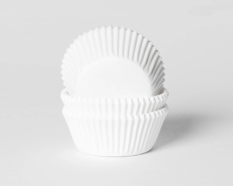 SMALL Cupcake liners white 40x25 mm