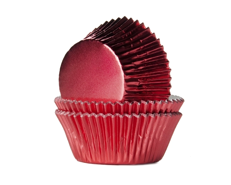Baking cup Red foil 51x38 mm