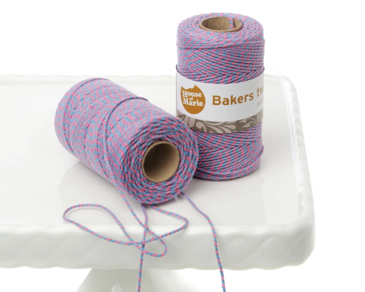 Bakers Twine Baby pink and -blue - ca. 20 metres