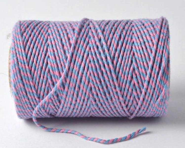 Bakers Twine Baby pink and -blue - 100 metres