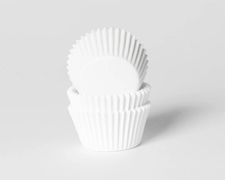 MINI Cupcake liners White 35x23