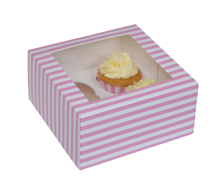 4 cupcakebox Circus pink height 9 cm
