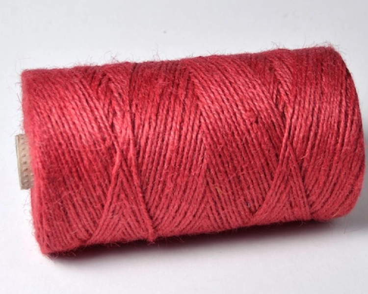 Jute twine ruby red 20 m