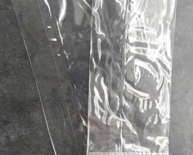 2500 pcs pp glossy foil bags without side seams 80x25mm
