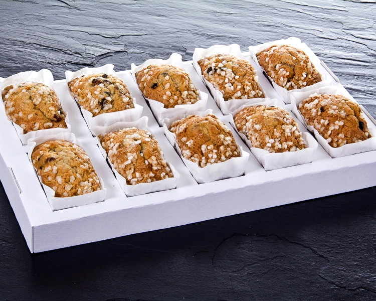 Cake tray with loaf wraps WHITE