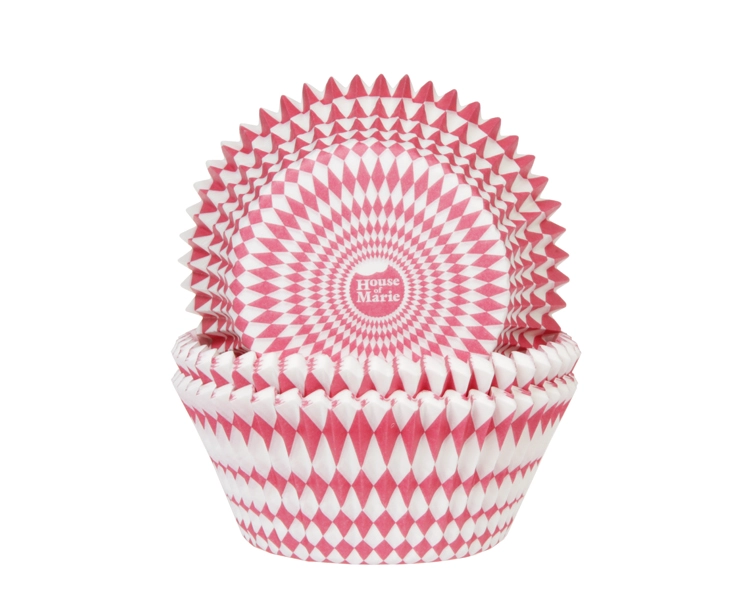 OUTLET Baking cups Harlequino red 50x33 mm