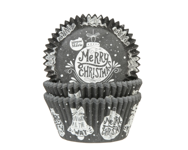 Baking cups Blackboard Christmas 50x33 mm
