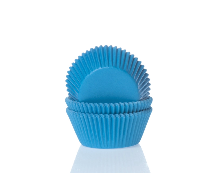 Baking cases MINI Cyan blue 35x23mm