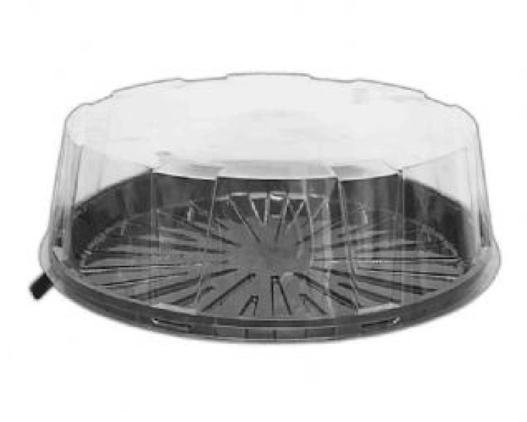 Cake dome for cake 30 cm - Black case and clear lid