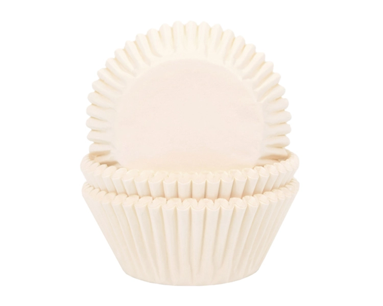 baking cups plain Ivory 50x33mm