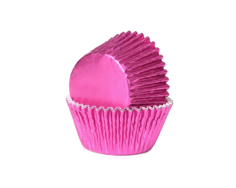 Baking cup Pink foil 51x38 mm
