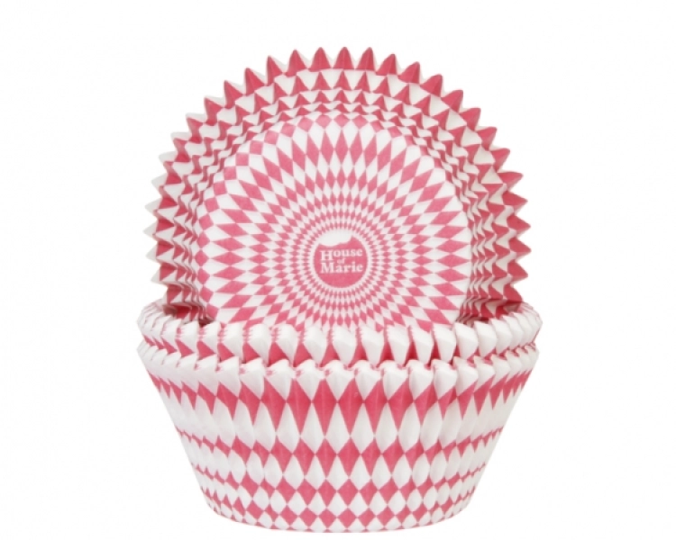 OUTLET Baking cups Harlequino red 50x33 mm