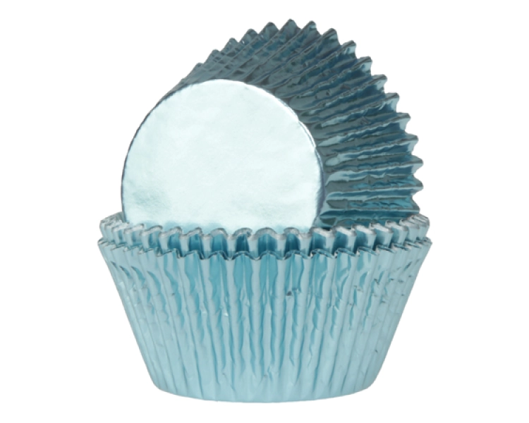 Baking cups foil baby blue 51x38