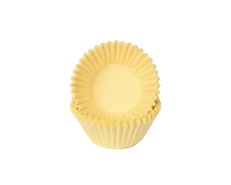 baking cups chocolate/petit four pastel yellow 25x19mm