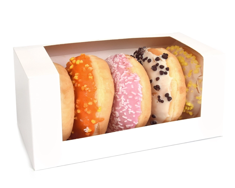 DONUT box WHITE with window