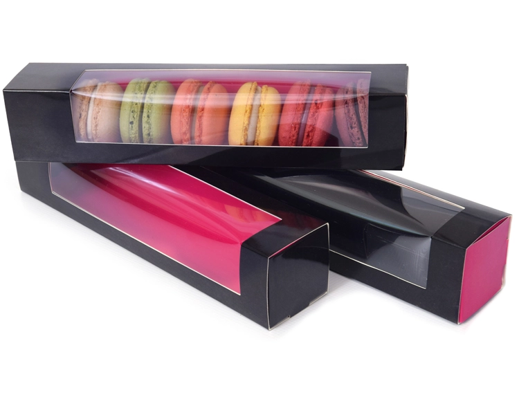 Macaron box black/pink Medium