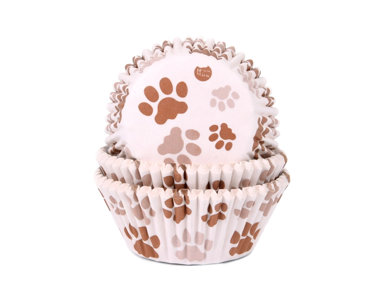 Baking cups Paw brown 50x33mm
