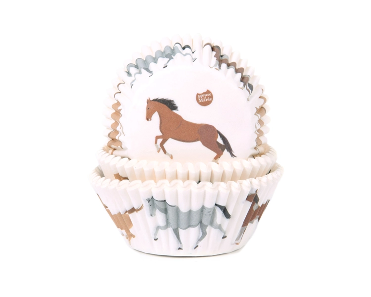 Baking cups Horses 50x33mm