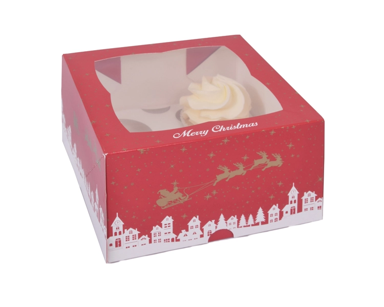 4 cupcakebox Christmas incl. inlayers - 2 pcs in retailpack
