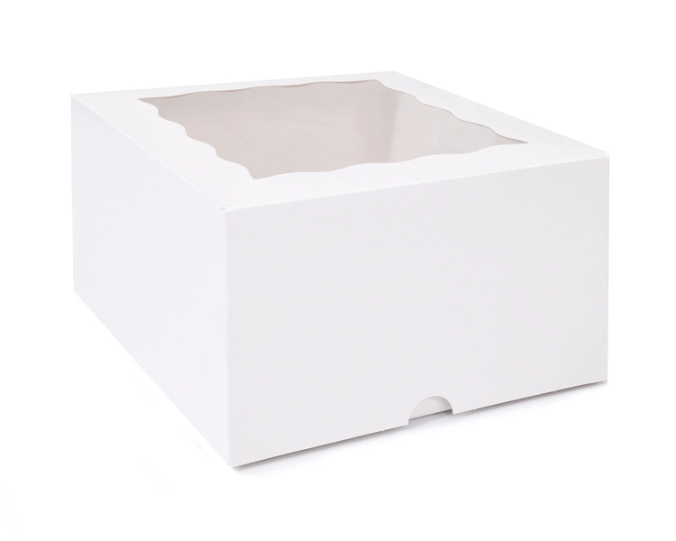 Cake box with window 31x31x15cm extra deep