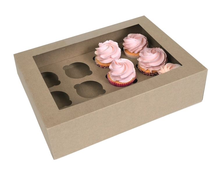 MINI 24 cupcakebox KRAFT paper- 2 pcs in a retail pack
