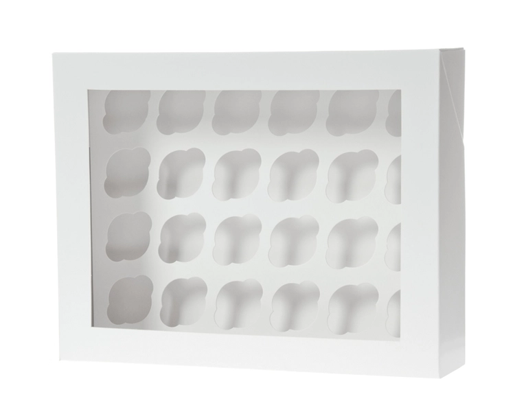 MINI 24 cupcakebox WHITE 9 cm- 2 pcs in a retail pack